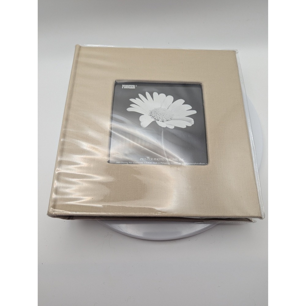 Pioneer Photo Album Beige Linen Window Cover Holds 100 4x6 Photos New